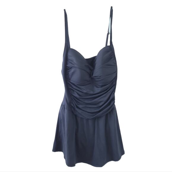 Liz Claiborne One Piece Swimsuit Size 16 Skirted Modest Bathing Suit for Summer - Picture 1 of 4